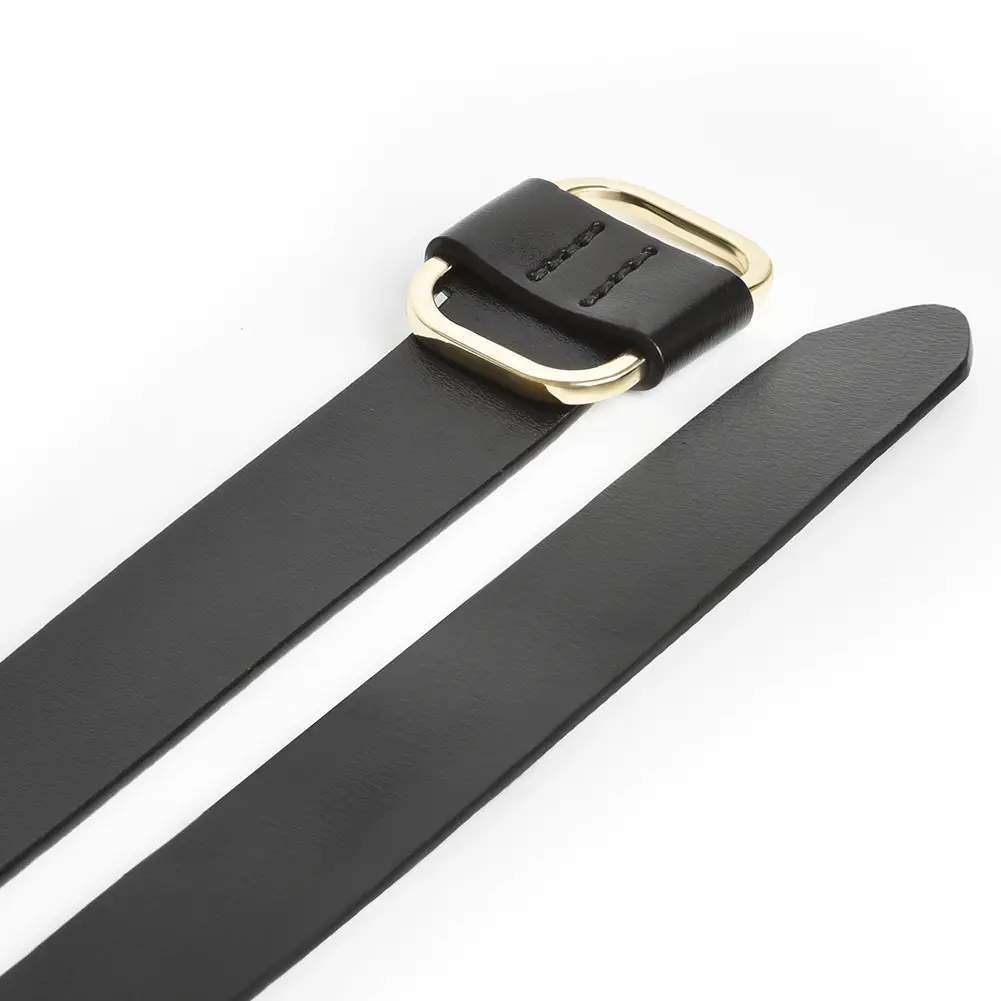 Black Needle-Free Women's Belt with Square Buckle - Image 5