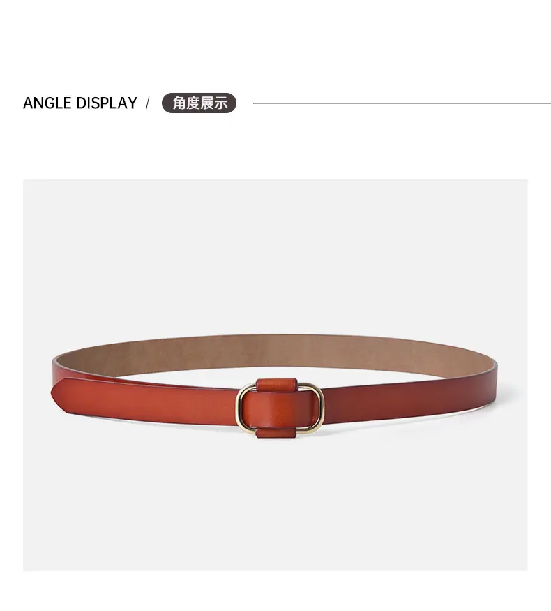 Black Needle-Free Women's Belt with Square Buckle β feature 7