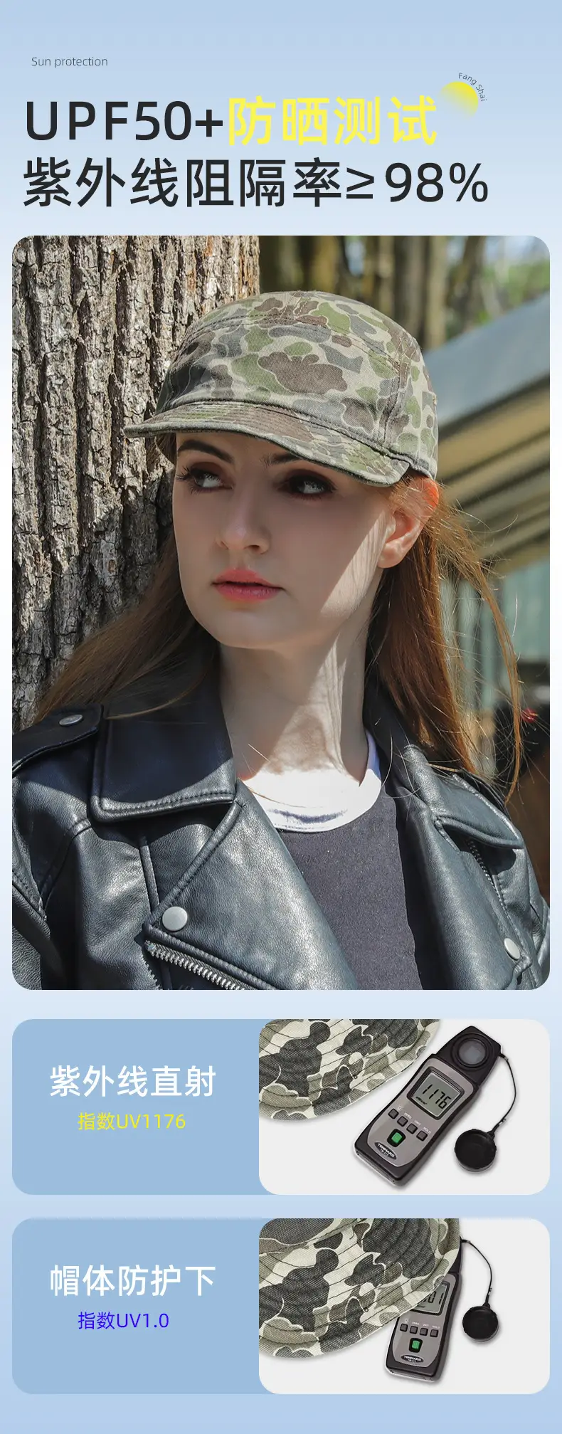 Camouflage Breathable Hat Large Bristle Face Cover — feature 9