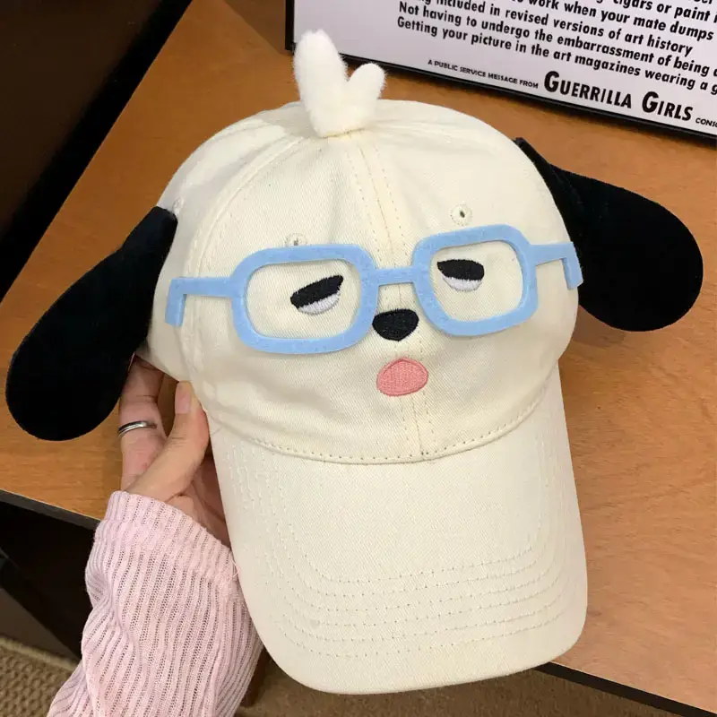 Japanese Style Cartoon Glasses Cap for Girls - Image 3