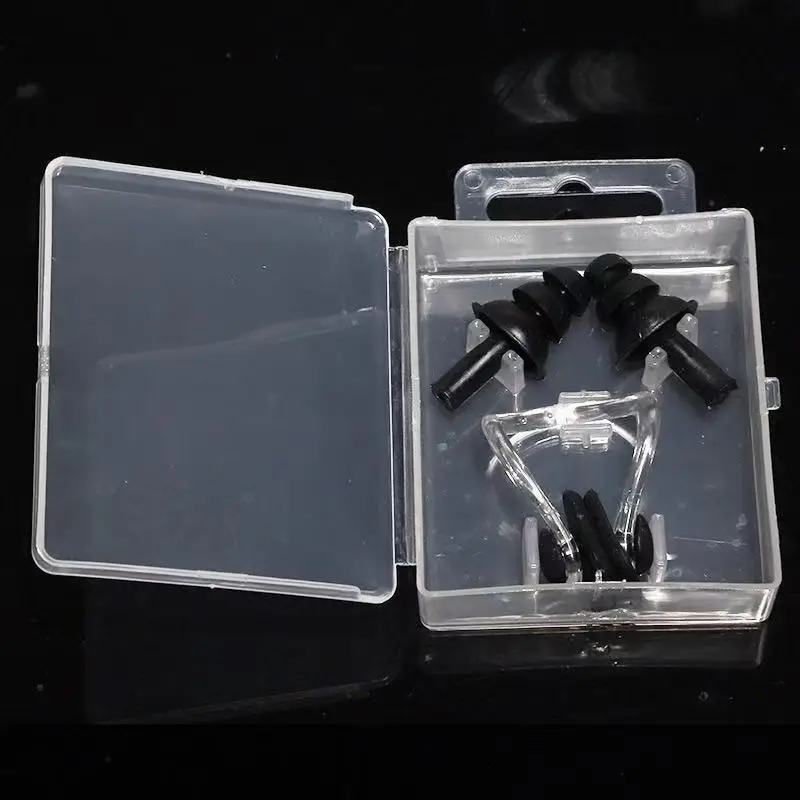Silicone Boxed Nose Clip Earplug Set Swimming Equipment Supplies Children Adult Waterproof Earplugs Nose Clip Manufacturer Wholesale