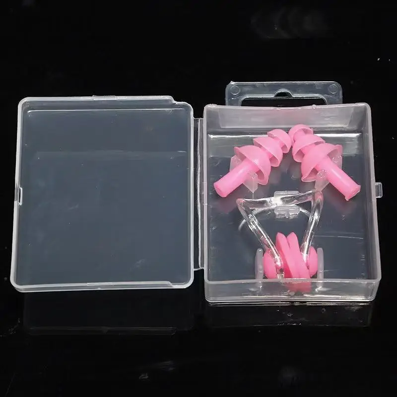 Silicone Boxed Nose Clip Earplug Set Swimming Equipment Supplies Children Adult Waterproof Earplugs Nose Clip Manufacturer Wholesale