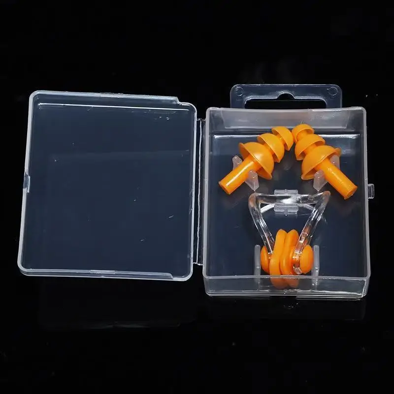 Silicone Boxed Nose Clip Earplug Set Swimming Equipment Supplies Children Adult Waterproof Earplugs Nose Clip Manufacturer Wholesale