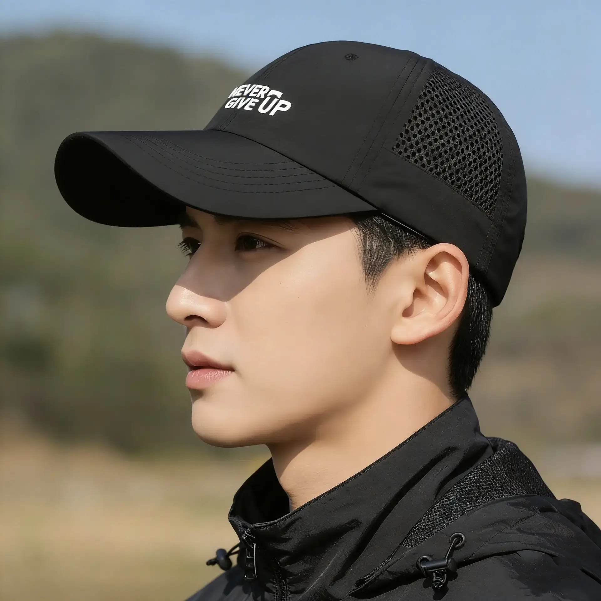 Mist Give Up Olive Green Baseball Cap - Image 12