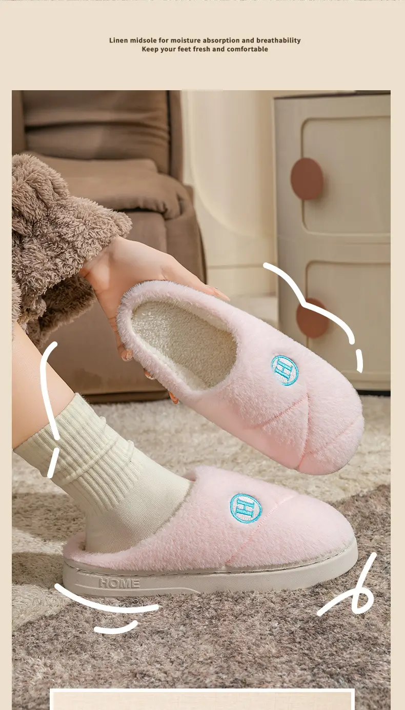 Women's Cotton Warm Slippers for Winter Indoor — feature 14