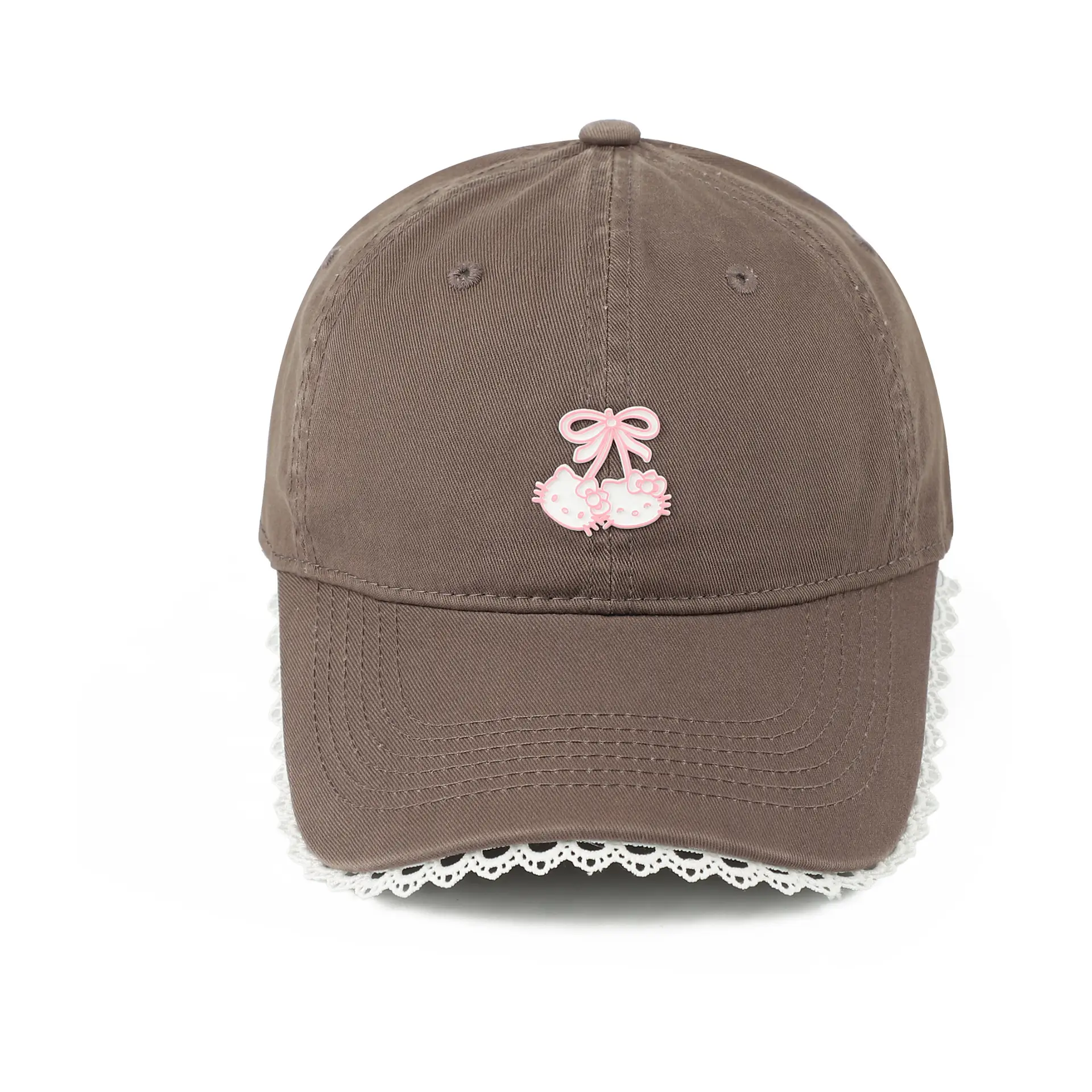 Red Japanese-Style Sweet Baseball Cap for Women — feature 10