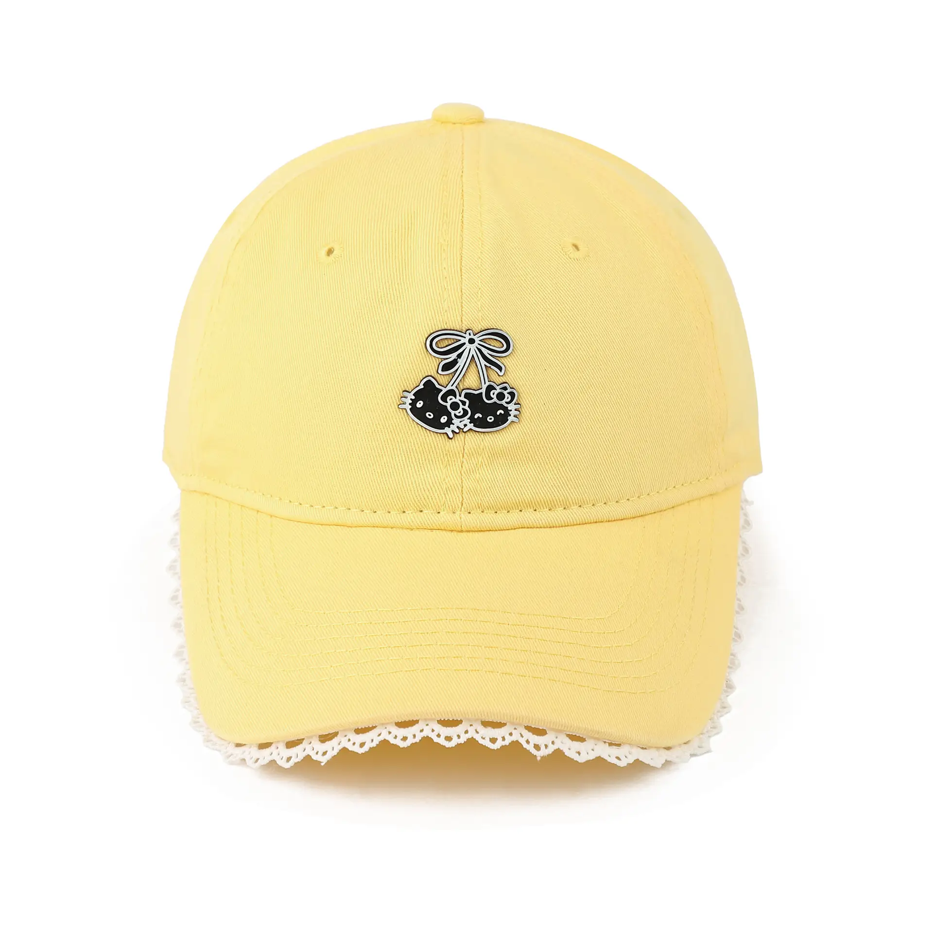 Red Japanese-Style Sweet Baseball Cap for Women — feature 12