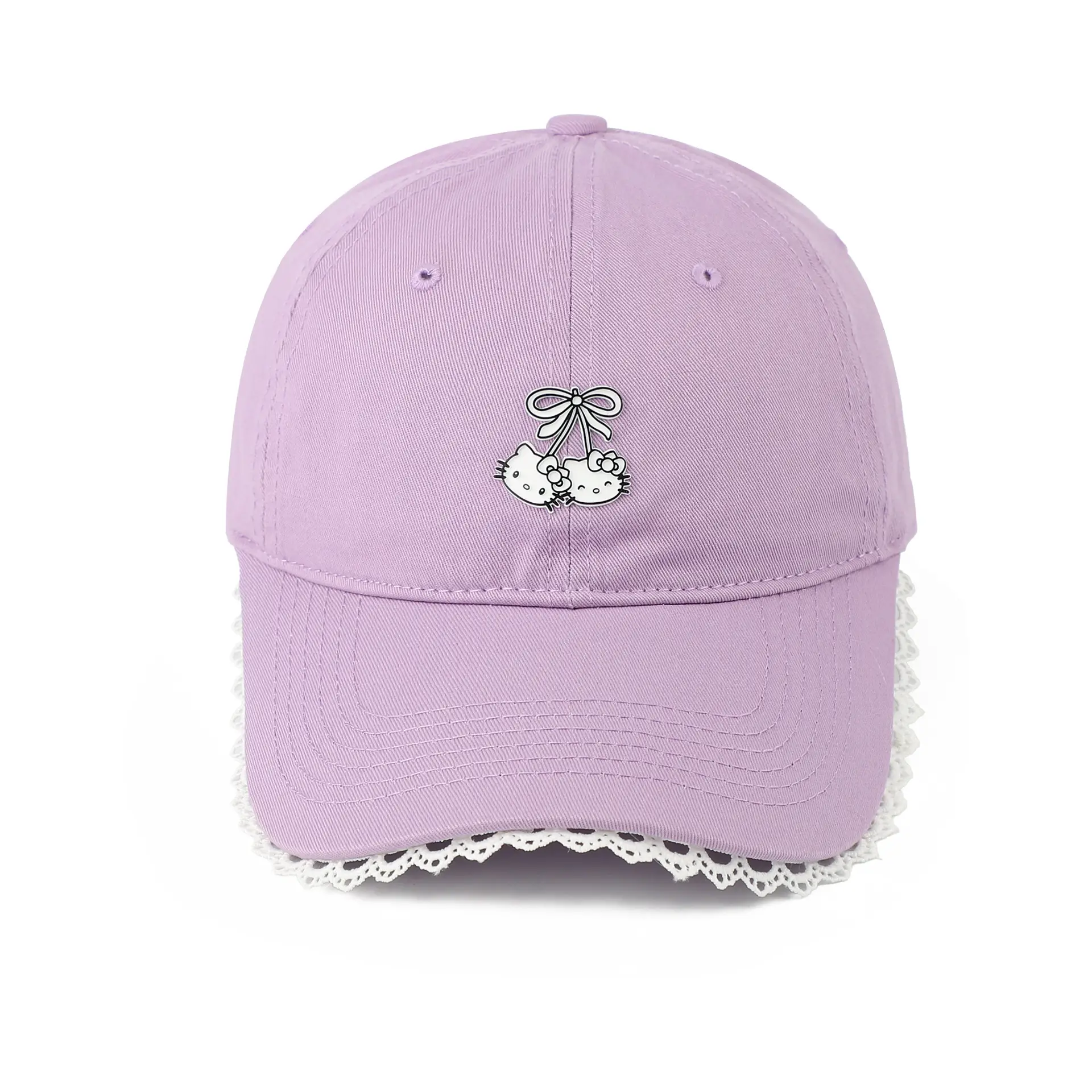 Red Japanese-Style Sweet Baseball Cap for Women — feature 17