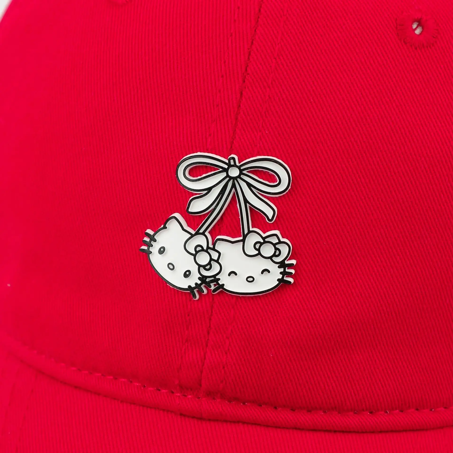 Red Japanese-Style Sweet Baseball Cap for Women — feature 23