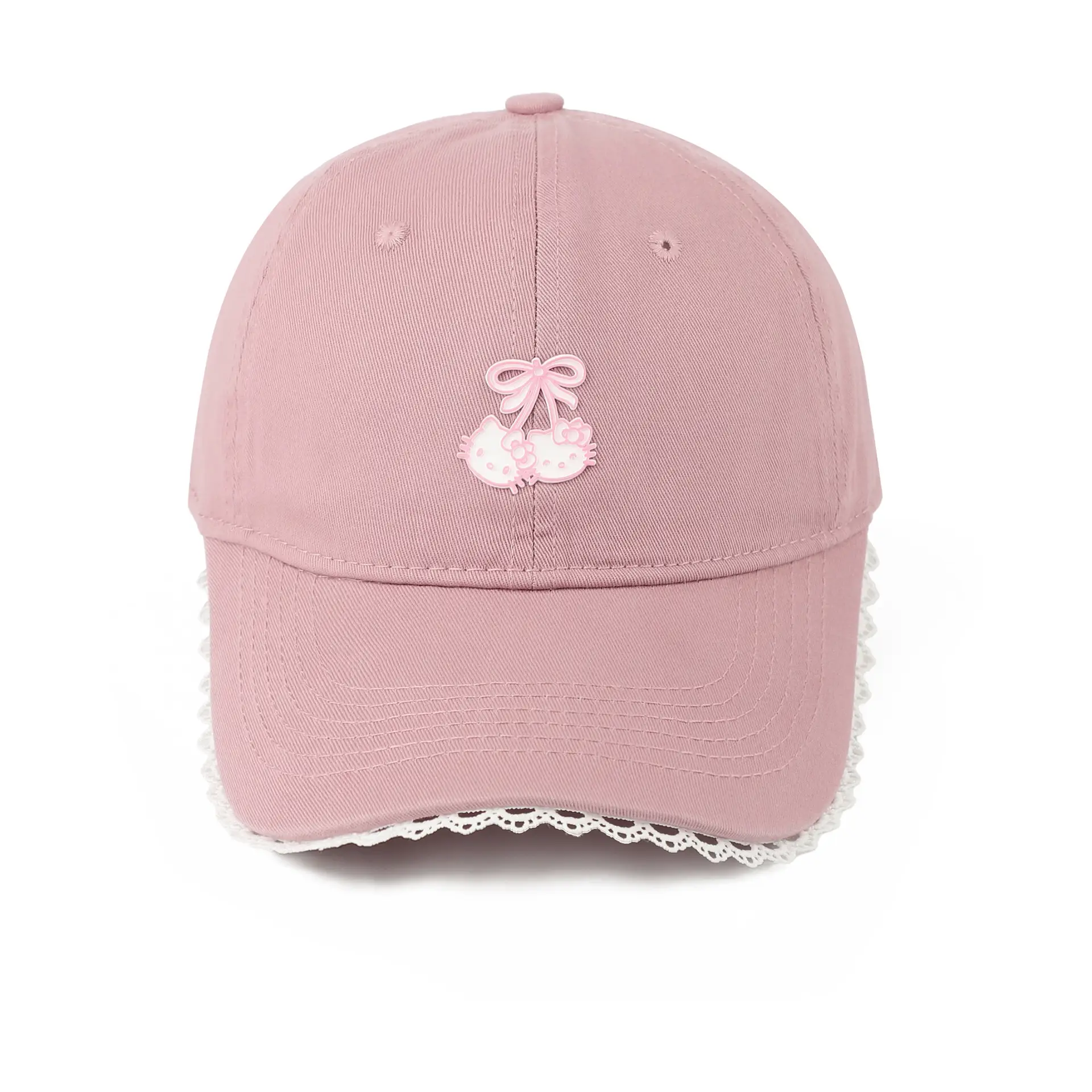 Red Japanese-Style Sweet Baseball Cap for Women — feature 9