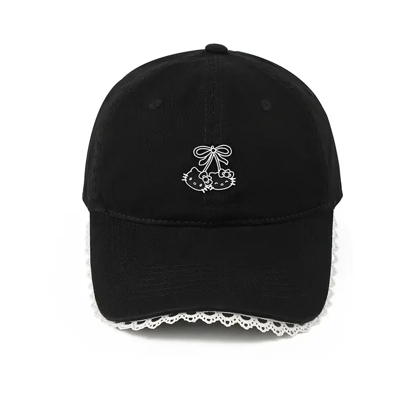 Red Japanese-Style Sweet Baseball Cap for Women - Image 3