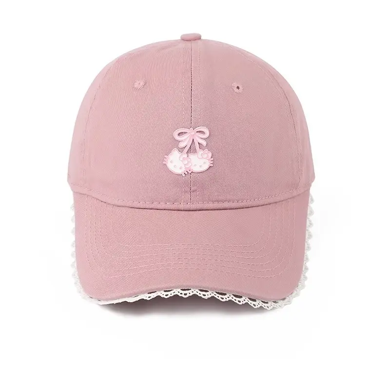 Red Japanese-Style Sweet Baseball Cap for Women - Image 6