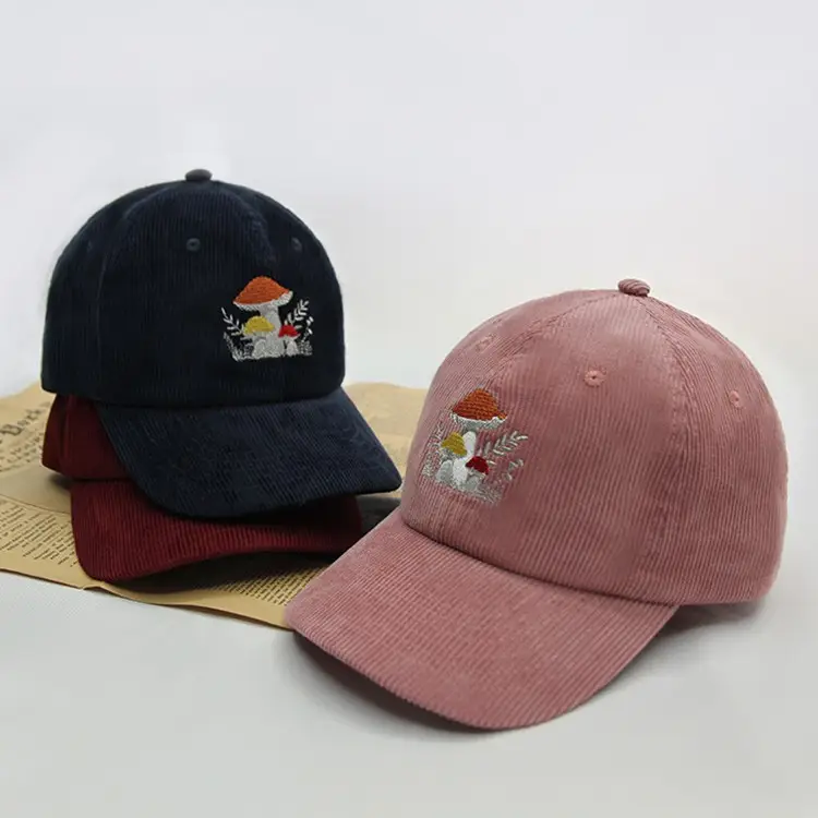 Men Embroidered Sunshade Cap Navy Cotton Large - Image 4