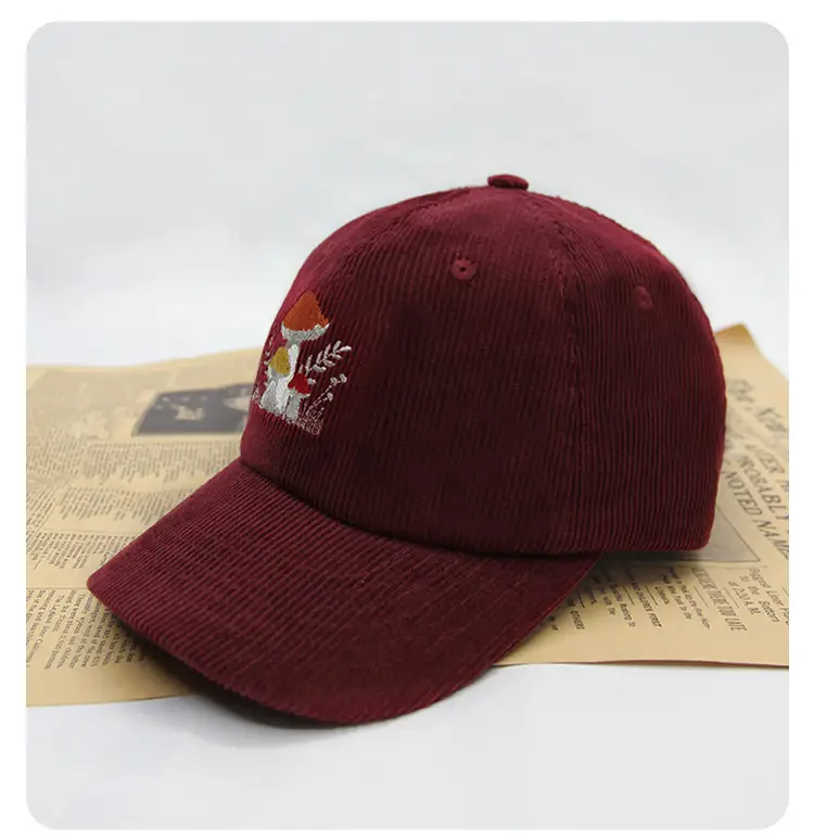 Men Embroidered Sunshade Cap Navy Cotton Large - Image 2