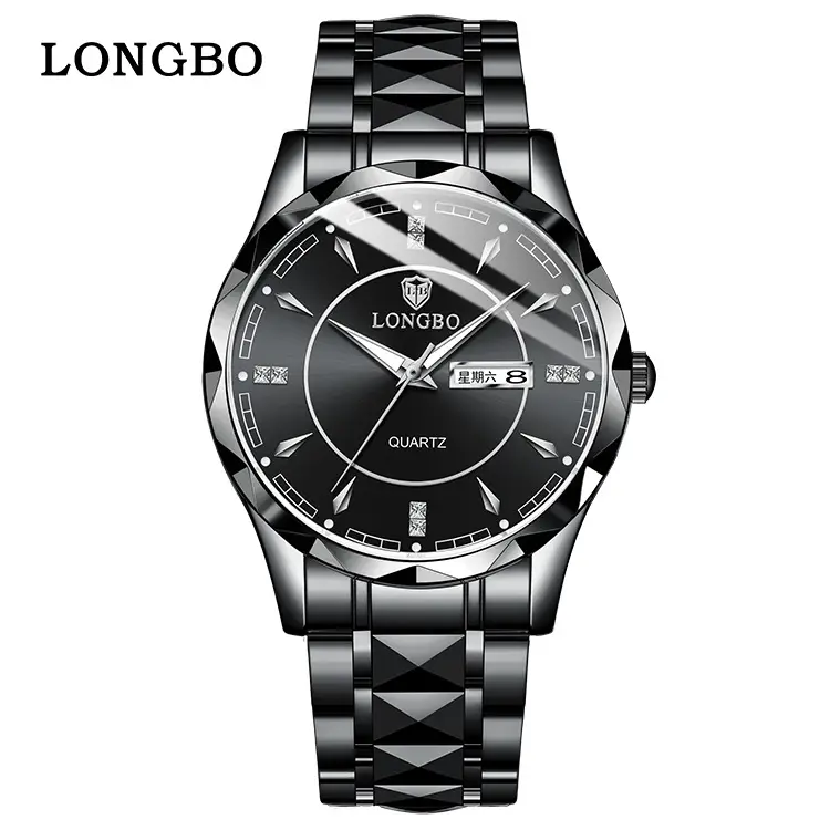 Longbo Men's Blue Dial Quartz Watch with Stainless Steel Band - Image 11