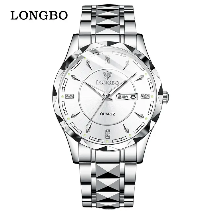 Longbo Men's Blue Dial Quartz Watch with Stainless Steel Band - Image 8