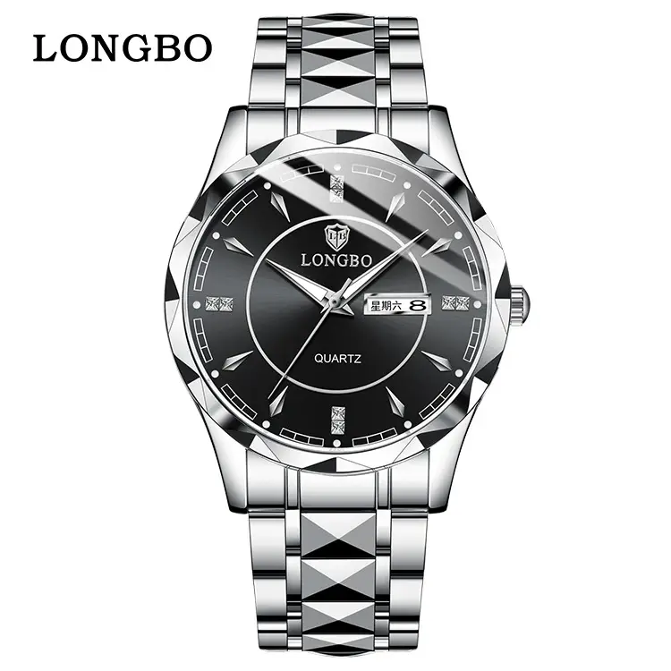 Longbo Men's Blue Dial Quartz Watch with Stainless Steel Band - Image 9