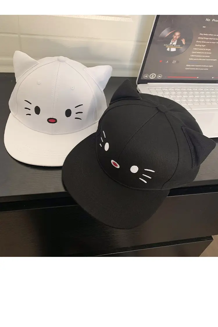 Japanese Cat White Baseball Cap for Women 2025 — feature 12