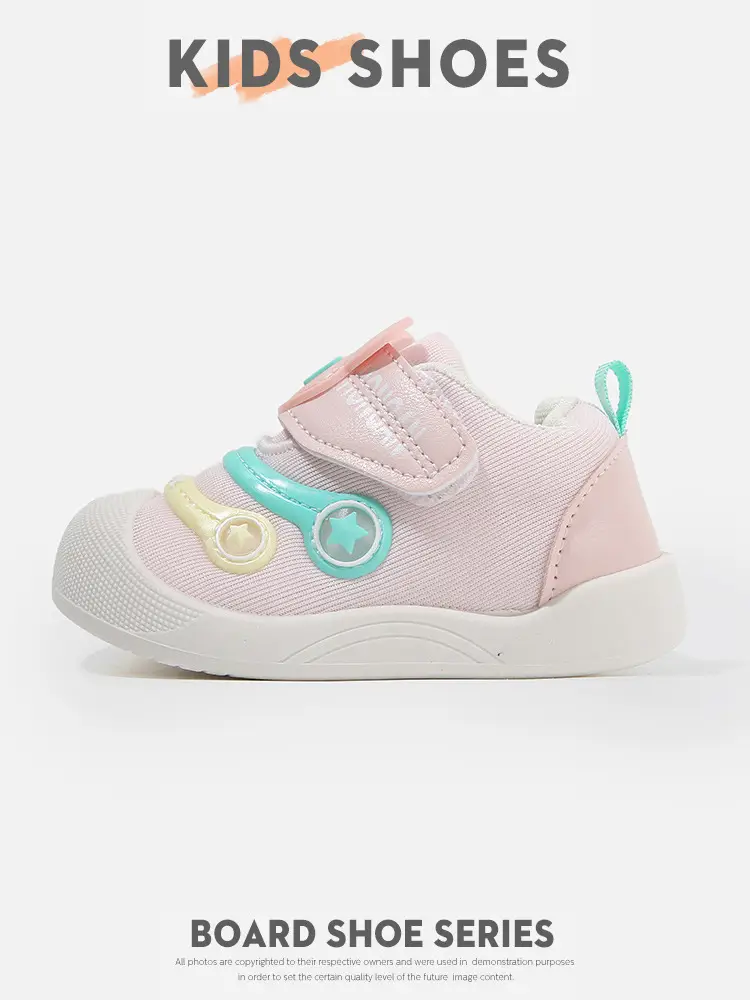 Pink Caterpillar Toddler Shoes with Velcro Closure — feature 1