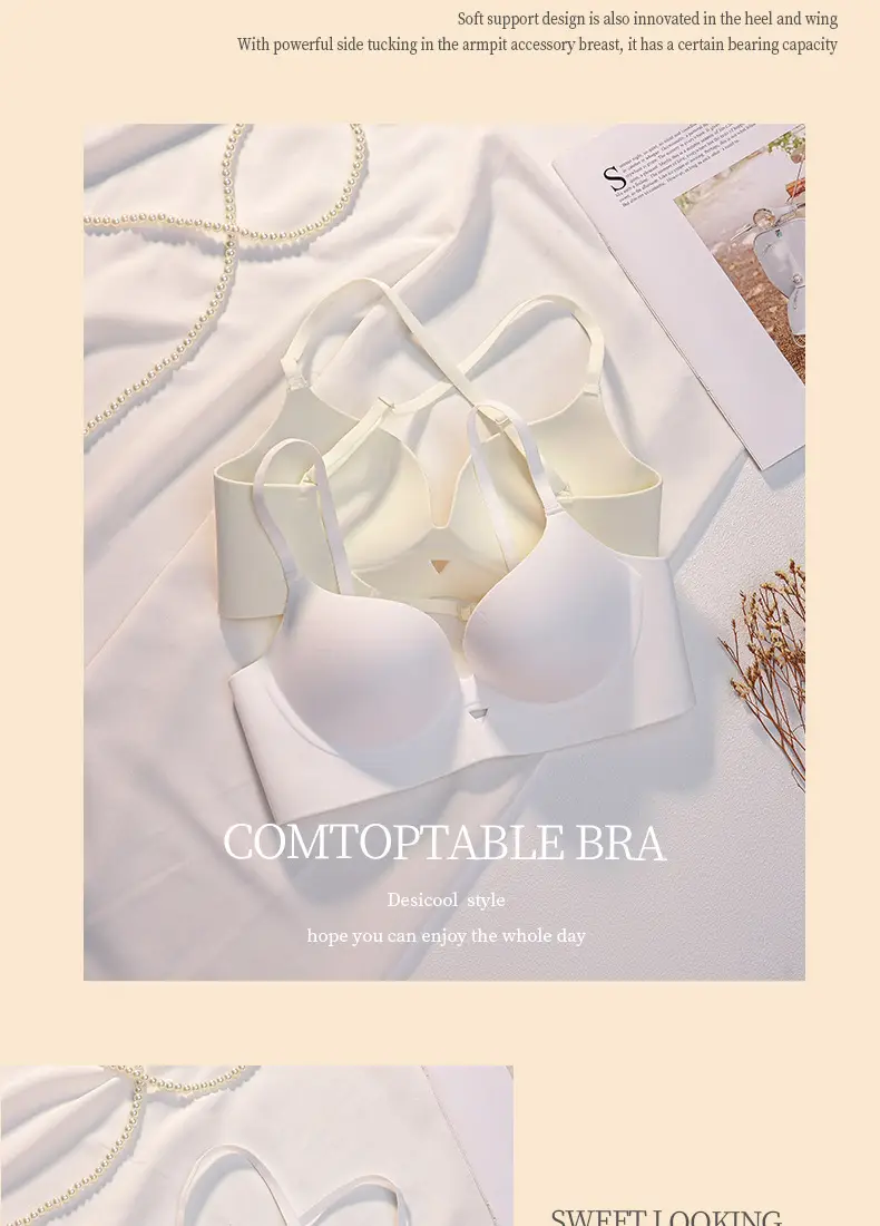 Summer U-Shaped Beautiful Back Bra for Women with Small Breasts, Push-Up and Enlargement, Anti-Sagging Sling, Seamless Bra, Thin Vest — feature 15