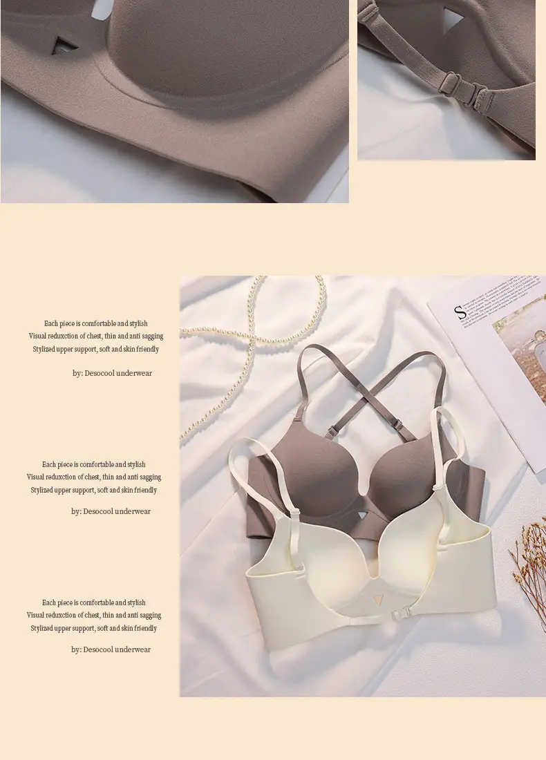 Summer U-Shaped Beautiful Back Bra for Women with Small Breasts, Push-Up and Enlargement, Anti-Sagging Sling, Seamless Bra, Thin Vest — feature 18