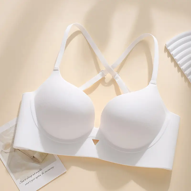 Summer U-Shaped Beautiful Back Bra for Women with Small Breasts, Push-Up and Enlargement, Anti-Sagging Sling, Seamless Bra, Thin Vest