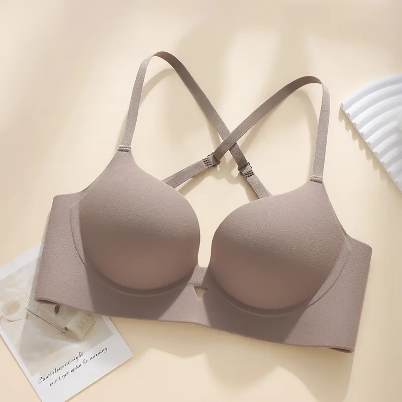Summer U-Shaped Beautiful Back Bra for Women with Small Breasts, Push-Up and Enlargement, Anti-Sagging Sling, Seamless Bra, Thin Vest