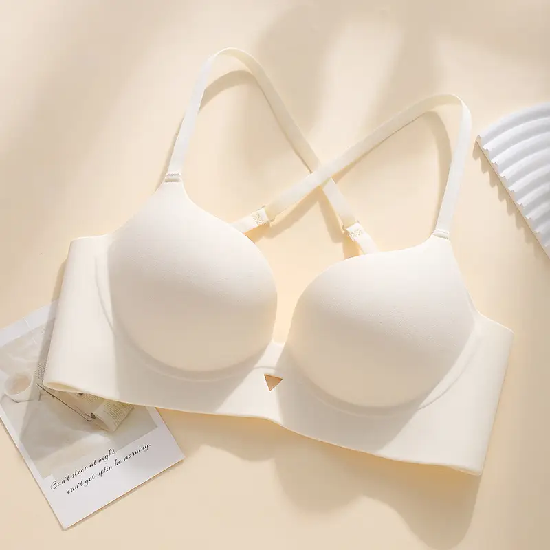 Summer U-Shaped Beautiful Back Bra for Women with Small Breasts, Push-Up and Enlargement, Anti-Sagging Sling, Seamless Bra, Thin Vest