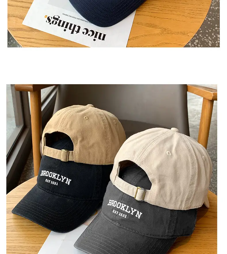 Brooklyn Navy Baseball Cap for Women Face-Slimming Cap — feature 13