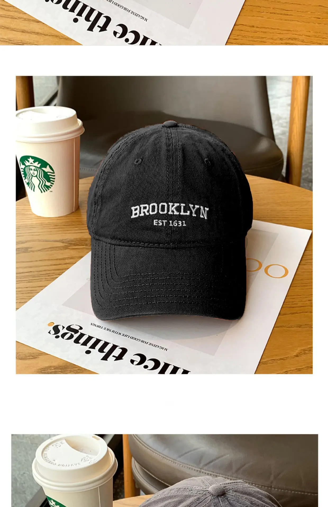 Brooklyn Navy Baseball Cap for Women Face-Slimming Cap — feature 15