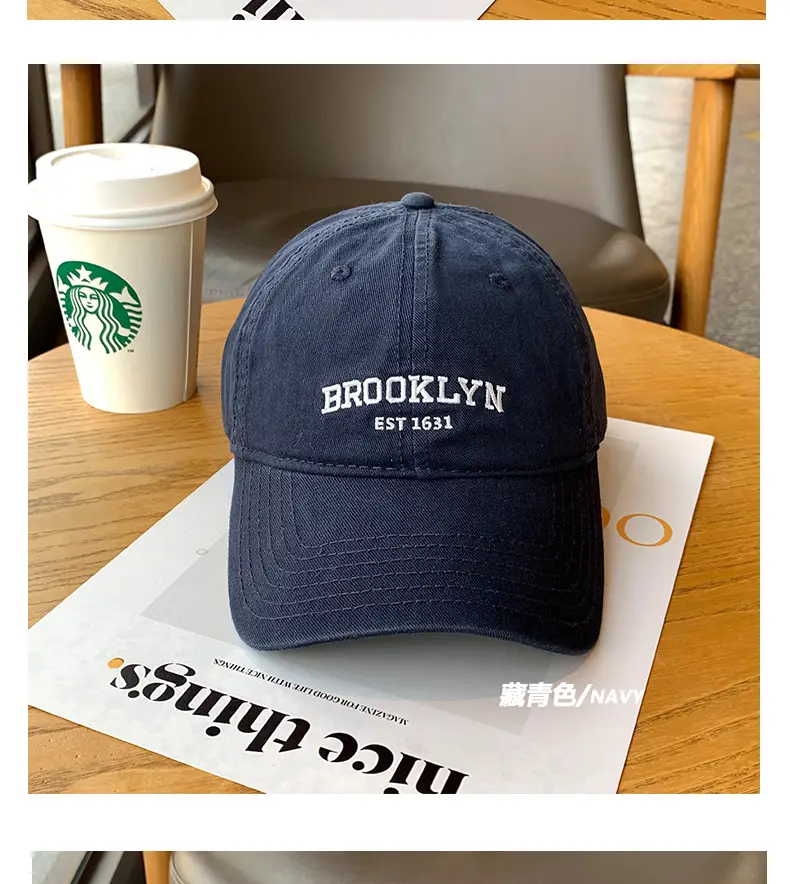 Brooklyn Navy Baseball Cap for Women Face-Slimming Cap — feature 17