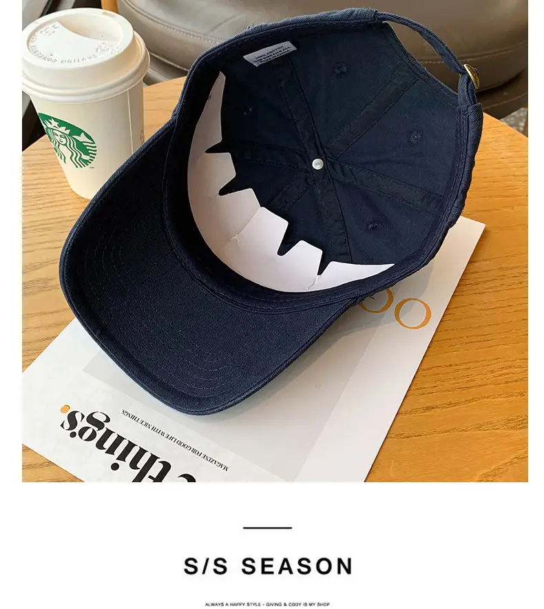 Brooklyn Navy Baseball Cap for Women Face-Slimming Cap — feature 18
