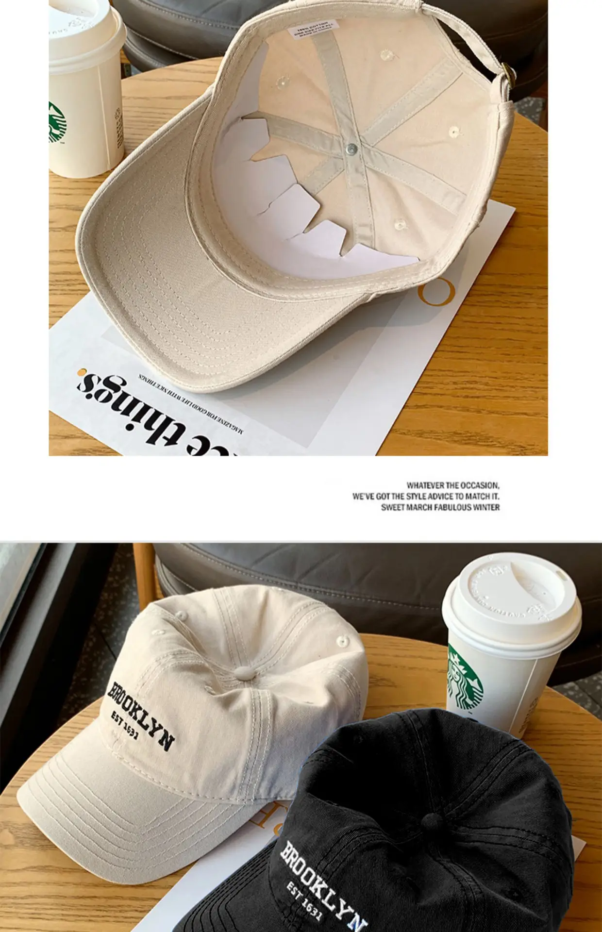 Brooklyn Navy Baseball Cap for Women Face-Slimming Cap — feature 7