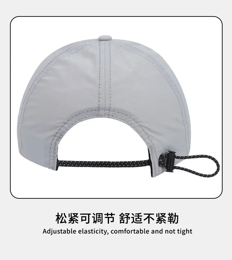 Men's Summer Baseball Cap Adjustable Soft Foam Black Brown Grey Olive White — feature 16