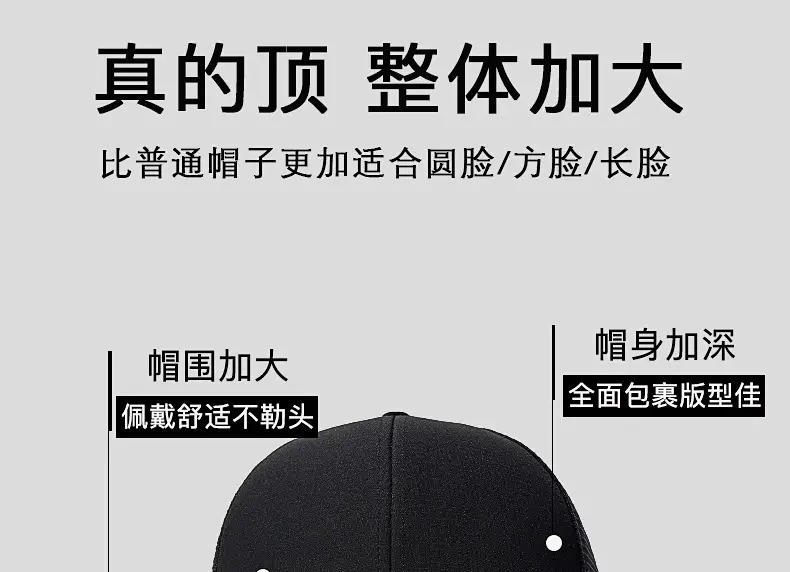 Black Mesh Baseball Cap for Men Women 56-60CM — feature 3