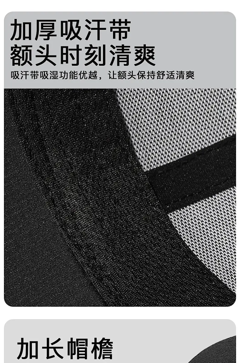 Black Mesh Baseball Cap for Men Women 56-60CM — feature 8