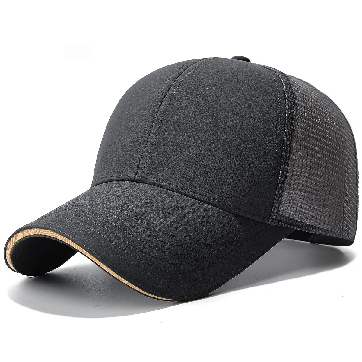 Black Mesh Baseball Cap for Men Women 56-60CM - Image 3
