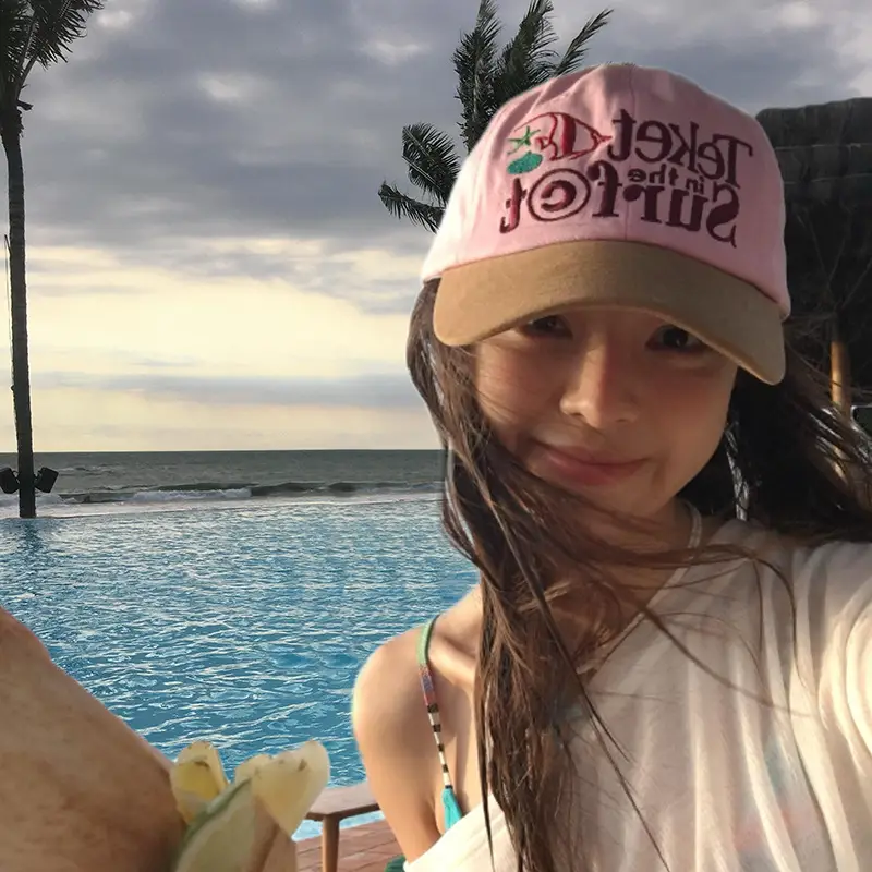 Korean Retro Sunshade Baseball Cap with Letter Embroidery - Image 7