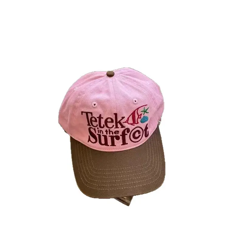 Korean Retro Sunshade Baseball Cap with Letter Embroidery - Image 8