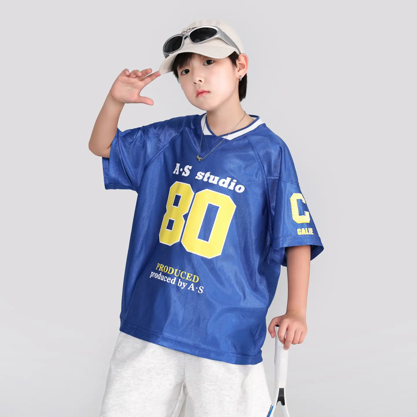 Boys Summer Ice Silk T-Shirt 2026 White 80 Design - Image 5