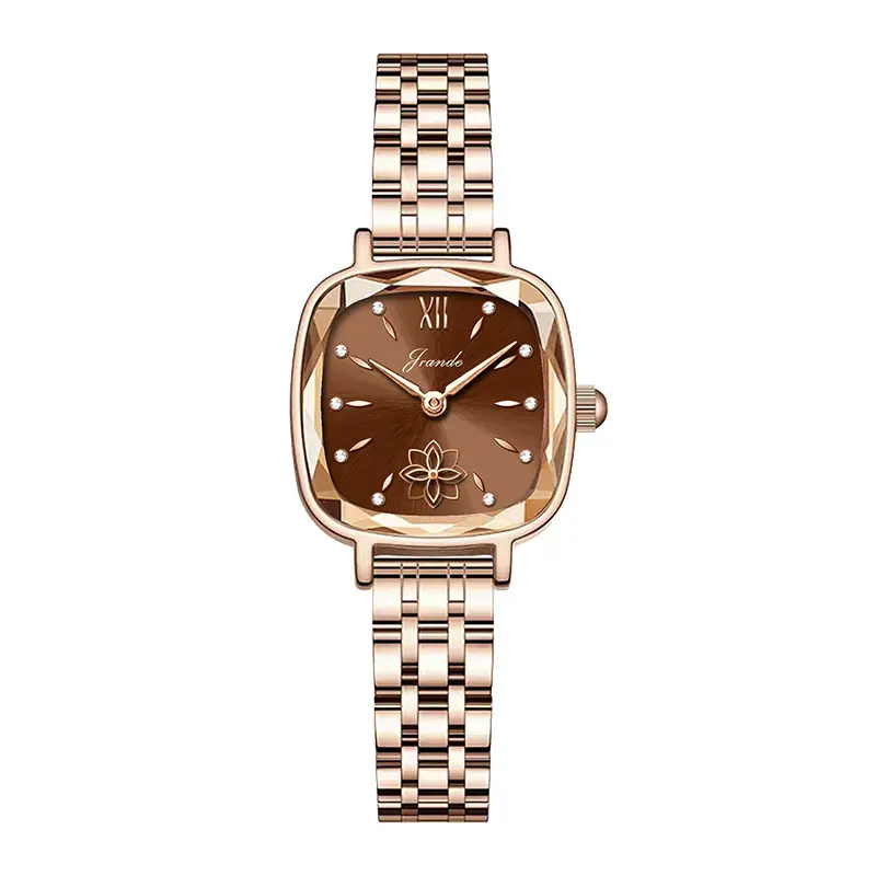 Women's Rose Gold Quartz Watch with Crystal Bracelet - Image 6