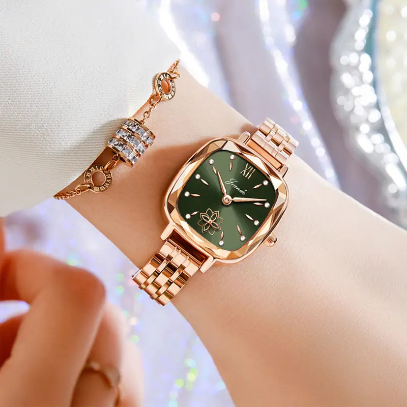 Women's Rose Gold Quartz Watch with Crystal Bracelet - Image 7
