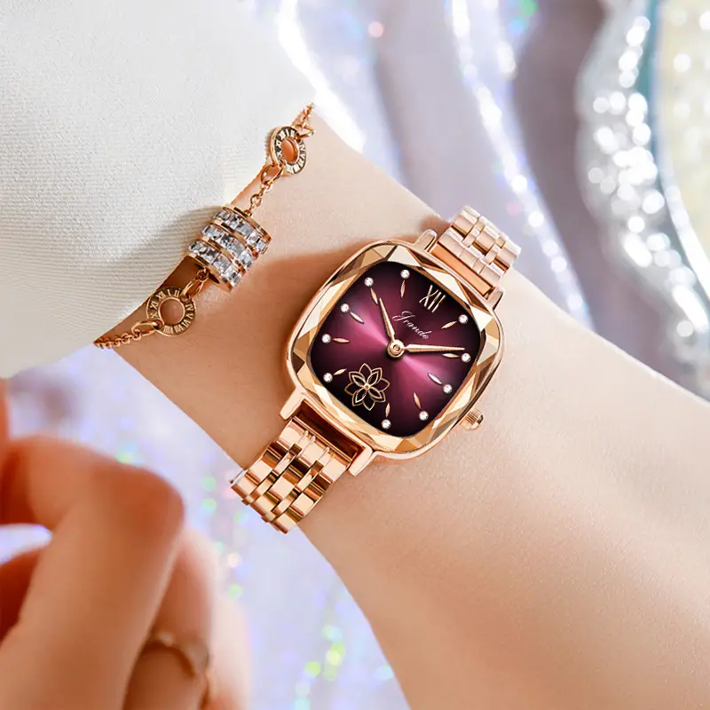 Women's Rose Gold Quartz Watch with Crystal Bracelet - Image 8