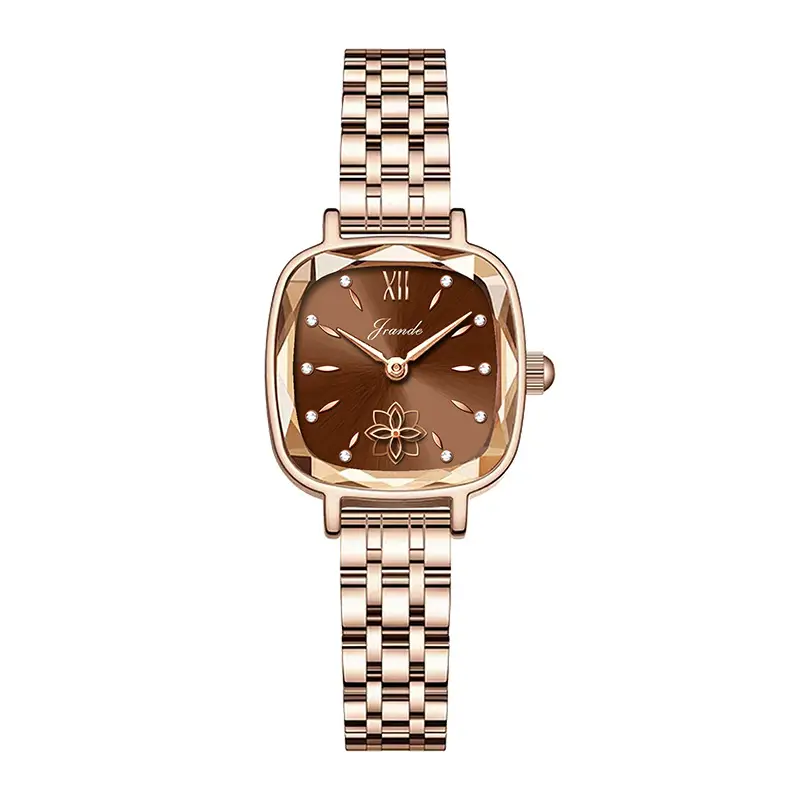 Women's Rose Gold Quartz Watch with Crystal Bracelet - Image 10