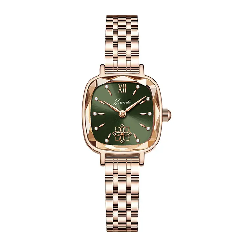 Women's Rose Gold Quartz Watch with Crystal Bracelet - Image 2