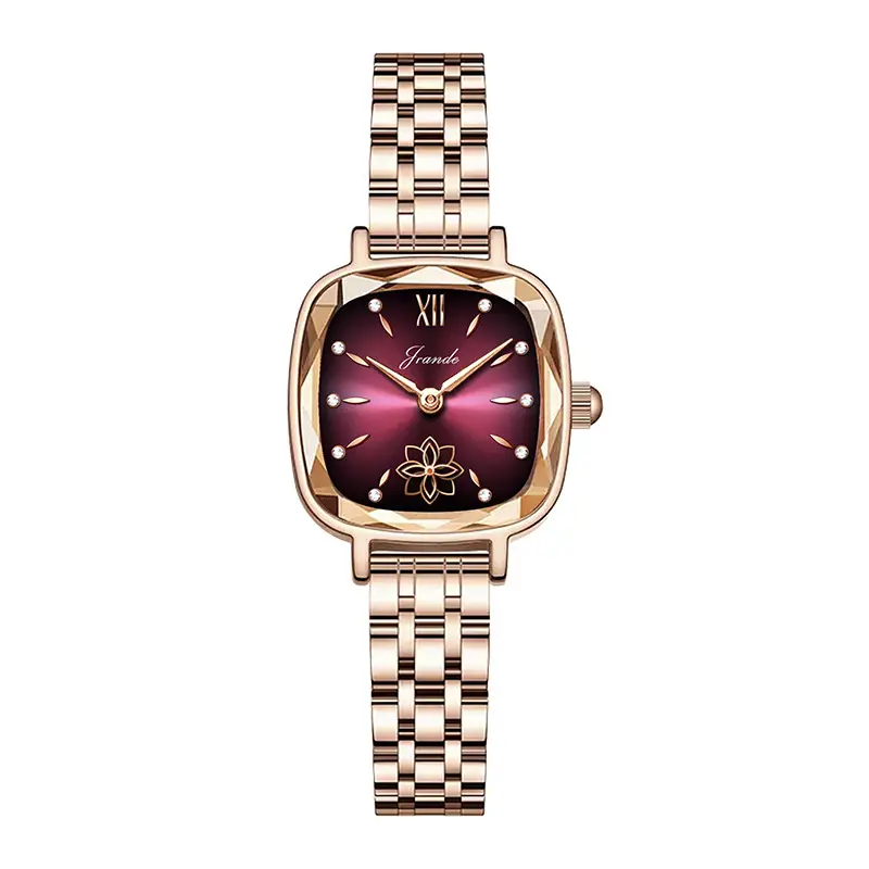 Women's Rose Gold Quartz Watch with Crystal Bracelet - Image 3
