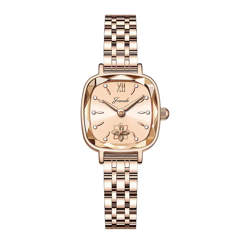 Women's Rose Gold Quartz Watch with Crystal Bracelet - Image 5