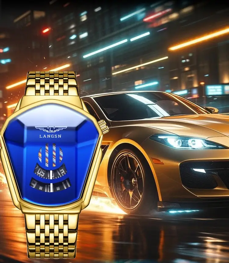 Men's Watch Cross-Border Popular Diamond Concept Business Waterproof Steel Band Fully Automatic Quartz Watch Douyin Dropshipping Wholesale — feature 11