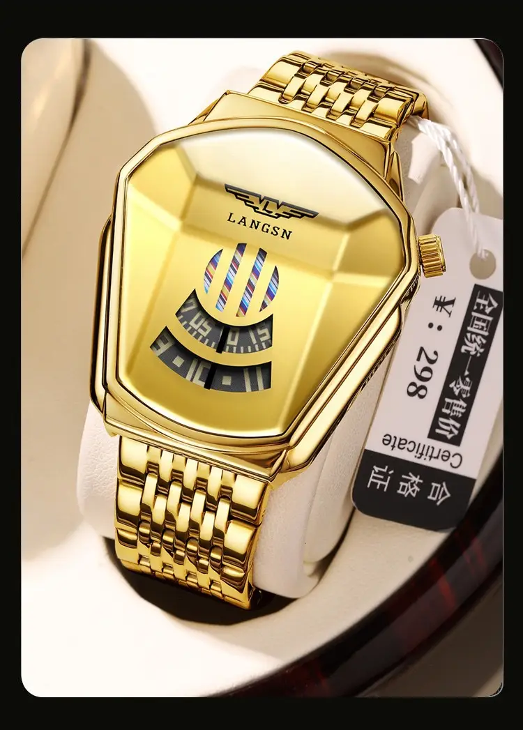 Men's Watch Cross-Border Popular Diamond Concept Business Waterproof Steel Band Fully Automatic Quartz Watch Douyin Dropshipping Wholesale — feature 5
