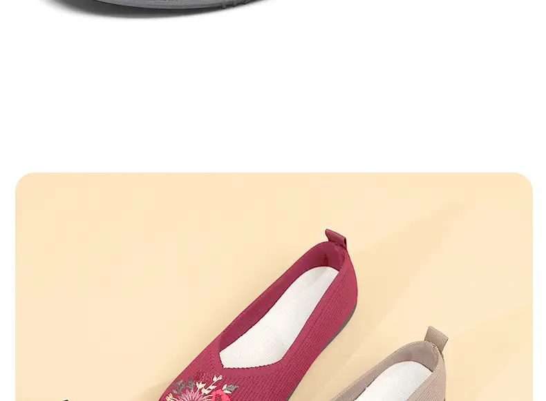 2026 New Style Old Beijing Cloth Shoes with Soft Soles, Non-Slip, Fly-Knit, Breathable Slip-On Shoes for Middle-Aged and Elderly Women — feature 25